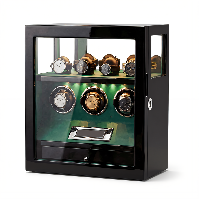 Triple watch winder on white background, Windury collection