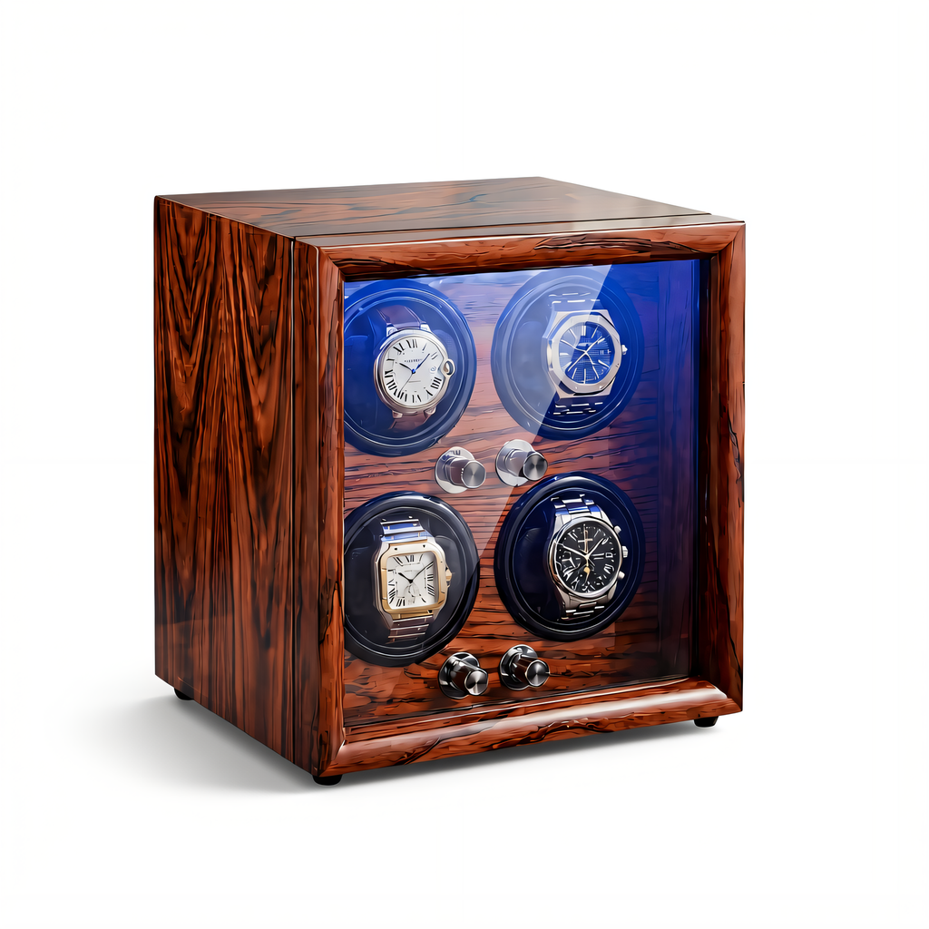 Solid Wood Watch Winder for 4 Watches