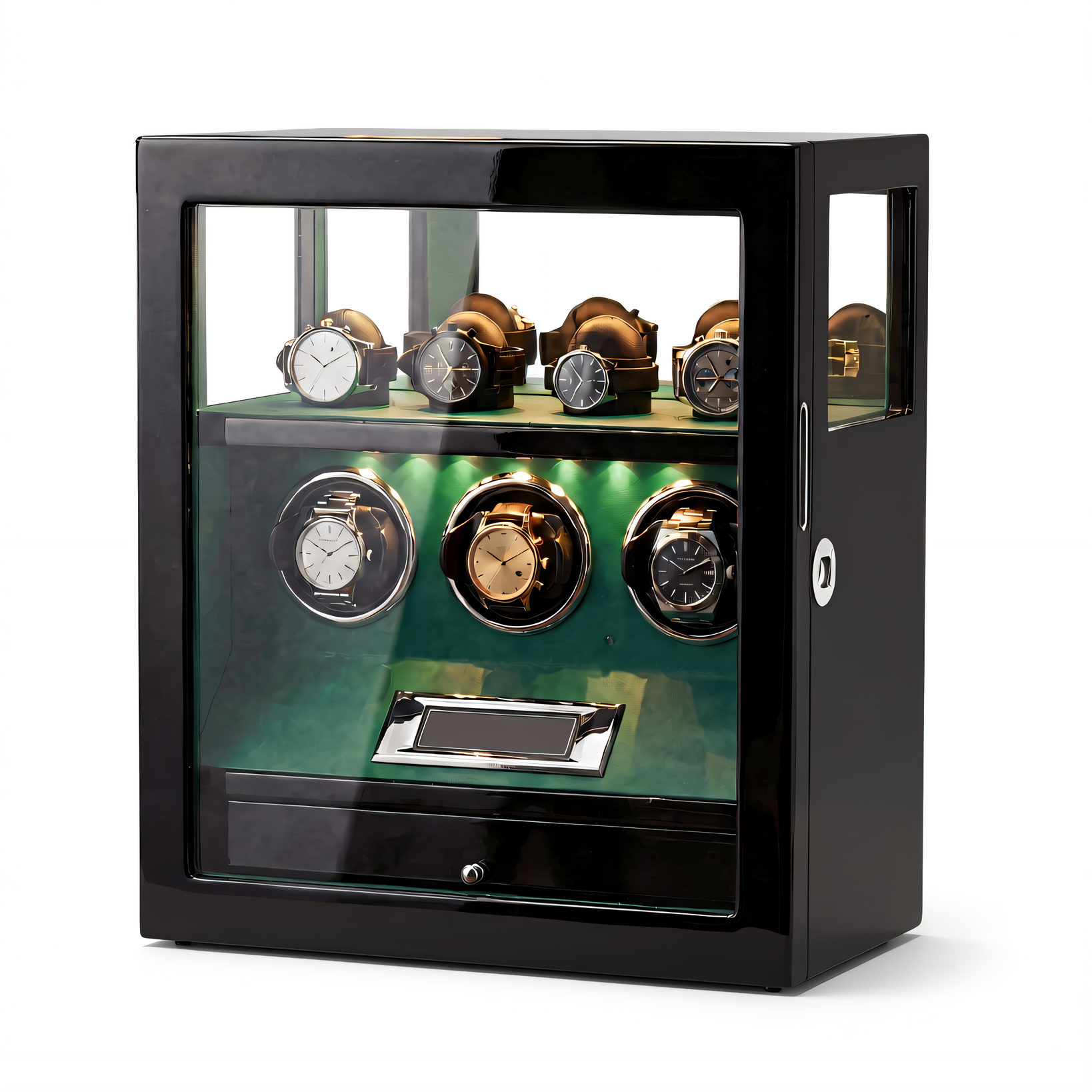 Triple Watch Winder with Fingerprint Lock