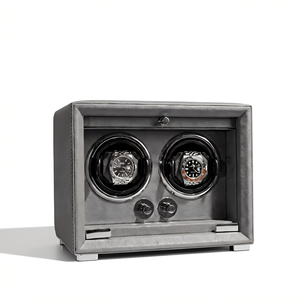 Double Watch Winder, Anthracite Leather