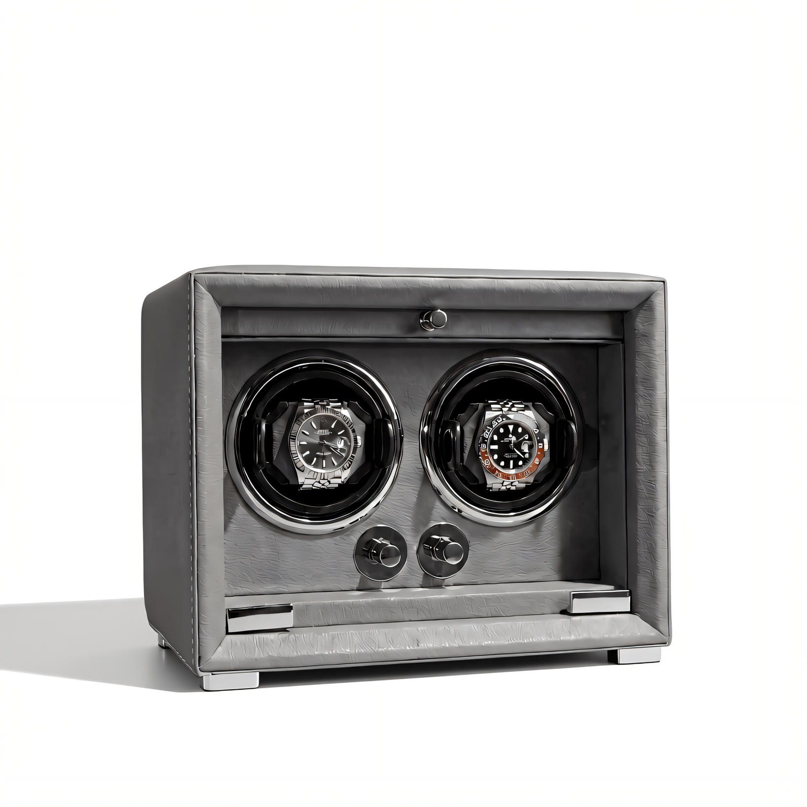 Double Watch Winder, Anthracite Leather