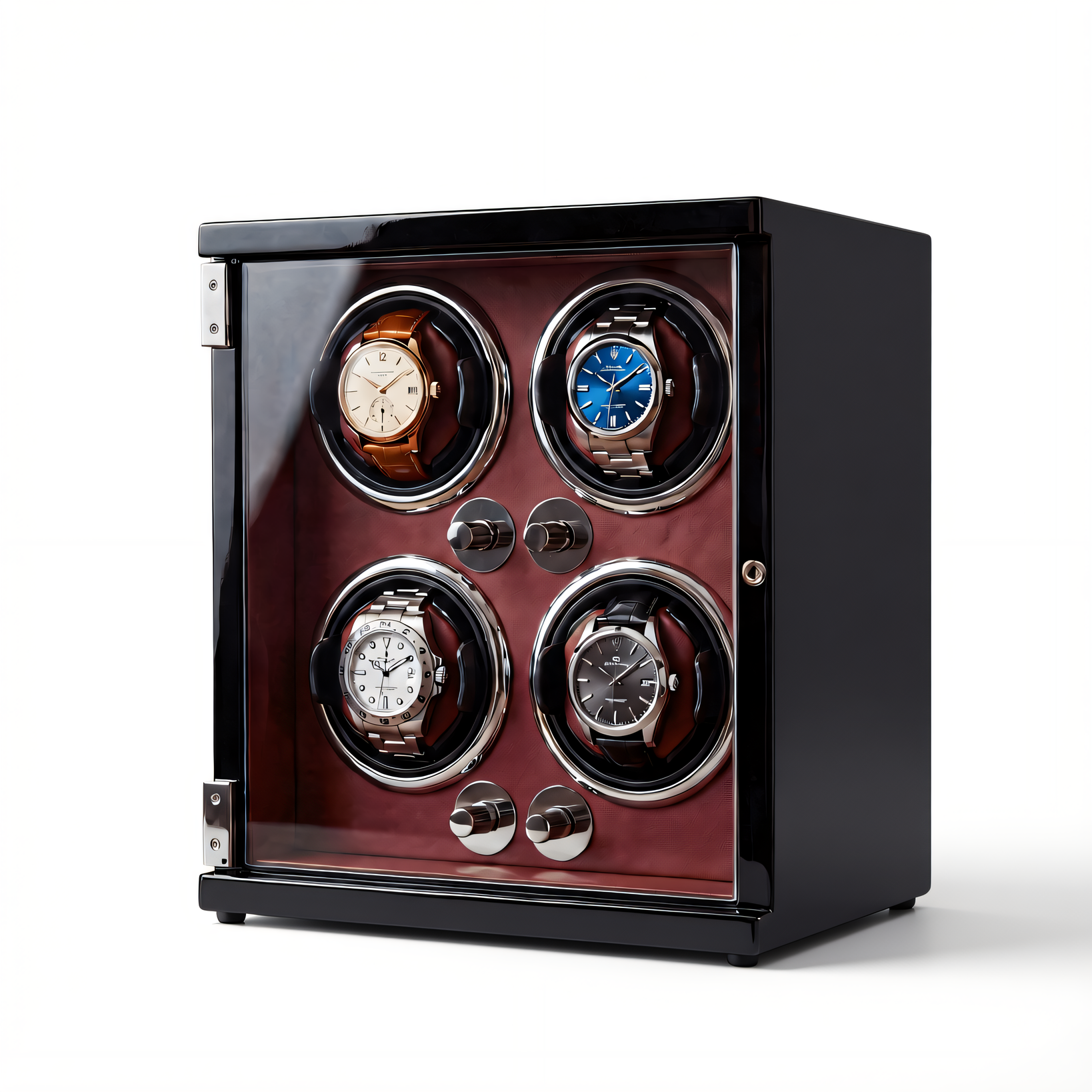 Red Watch Winder for 4 Watches