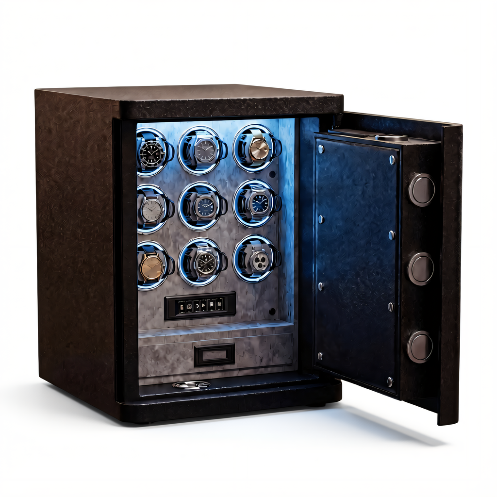 Watch Winder Safe for 9 Watches