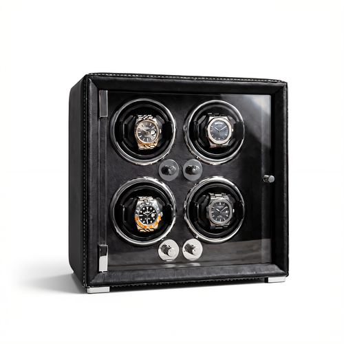 4 Watch Winder Box, Black