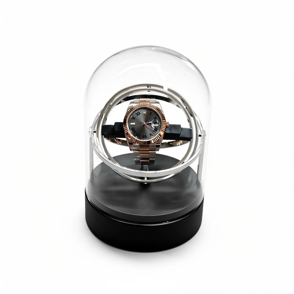 Gyroscopic Orbit Watch Winder, Silver