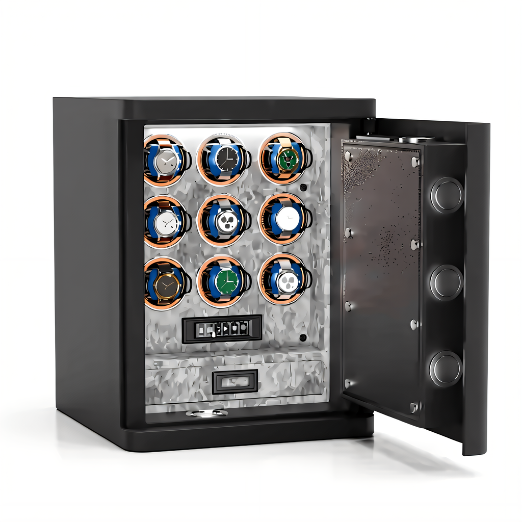 Watch Winder Safe for 9 Watches