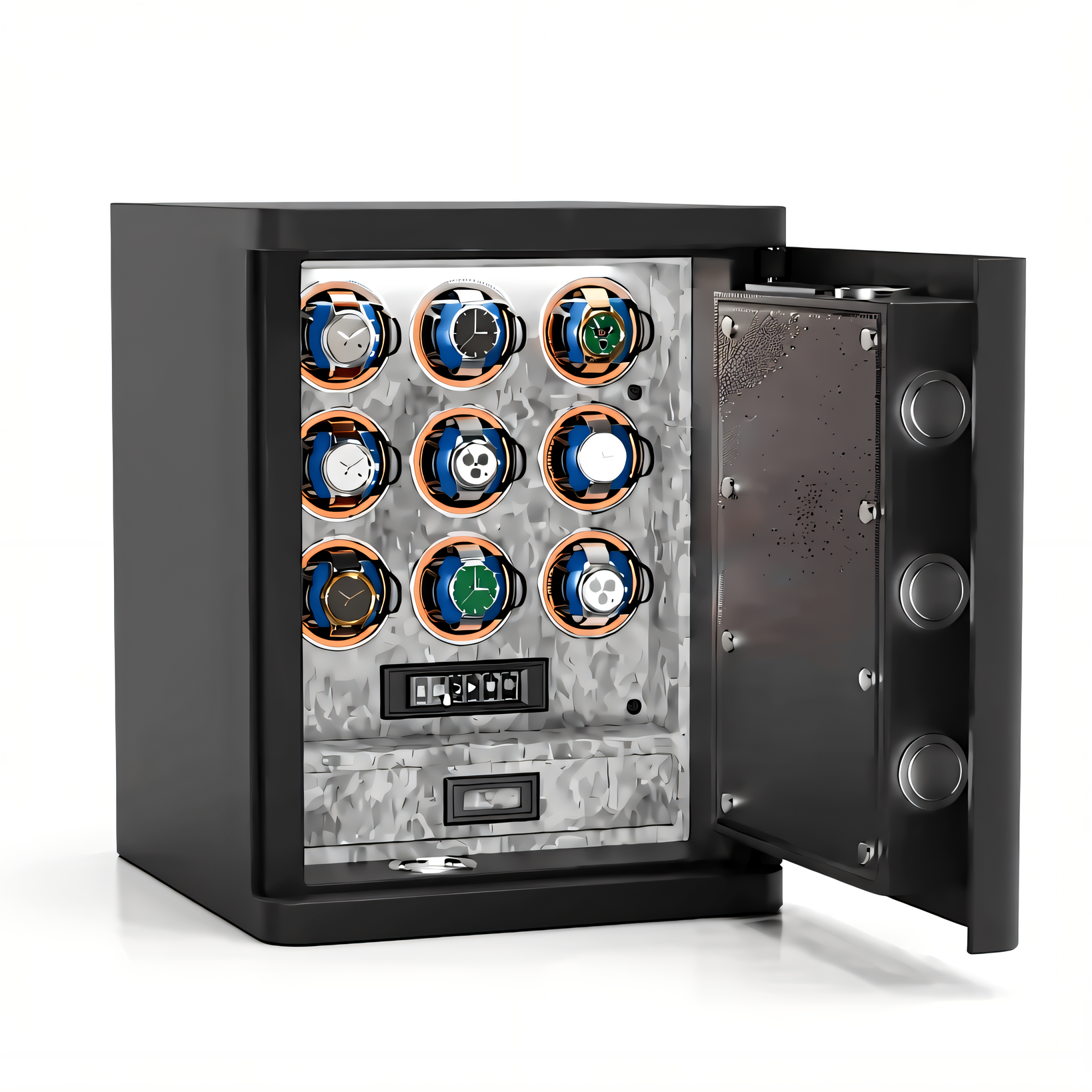 Watch Winder Safe for 9 Watches