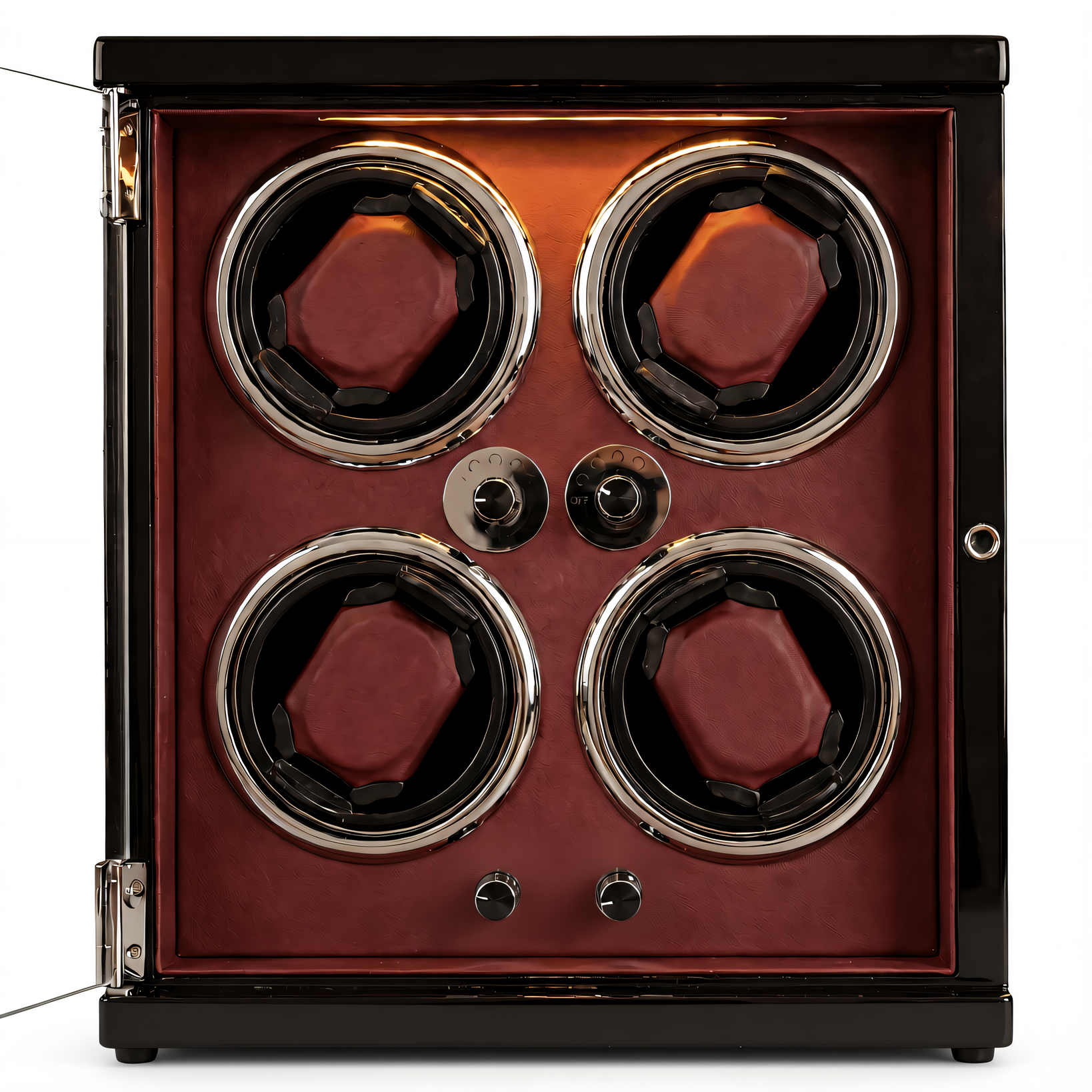 Red Watch Winder for 4 Watches