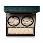 Quad Watch Winder with Storage for 10 Watches