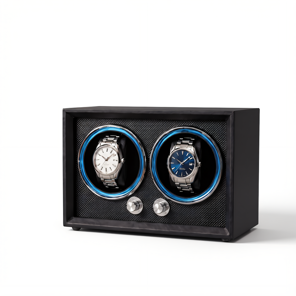 Compact Cube Watch Winder, Black