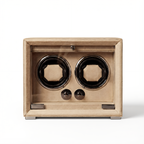 Double Watch Winder, Black Leather