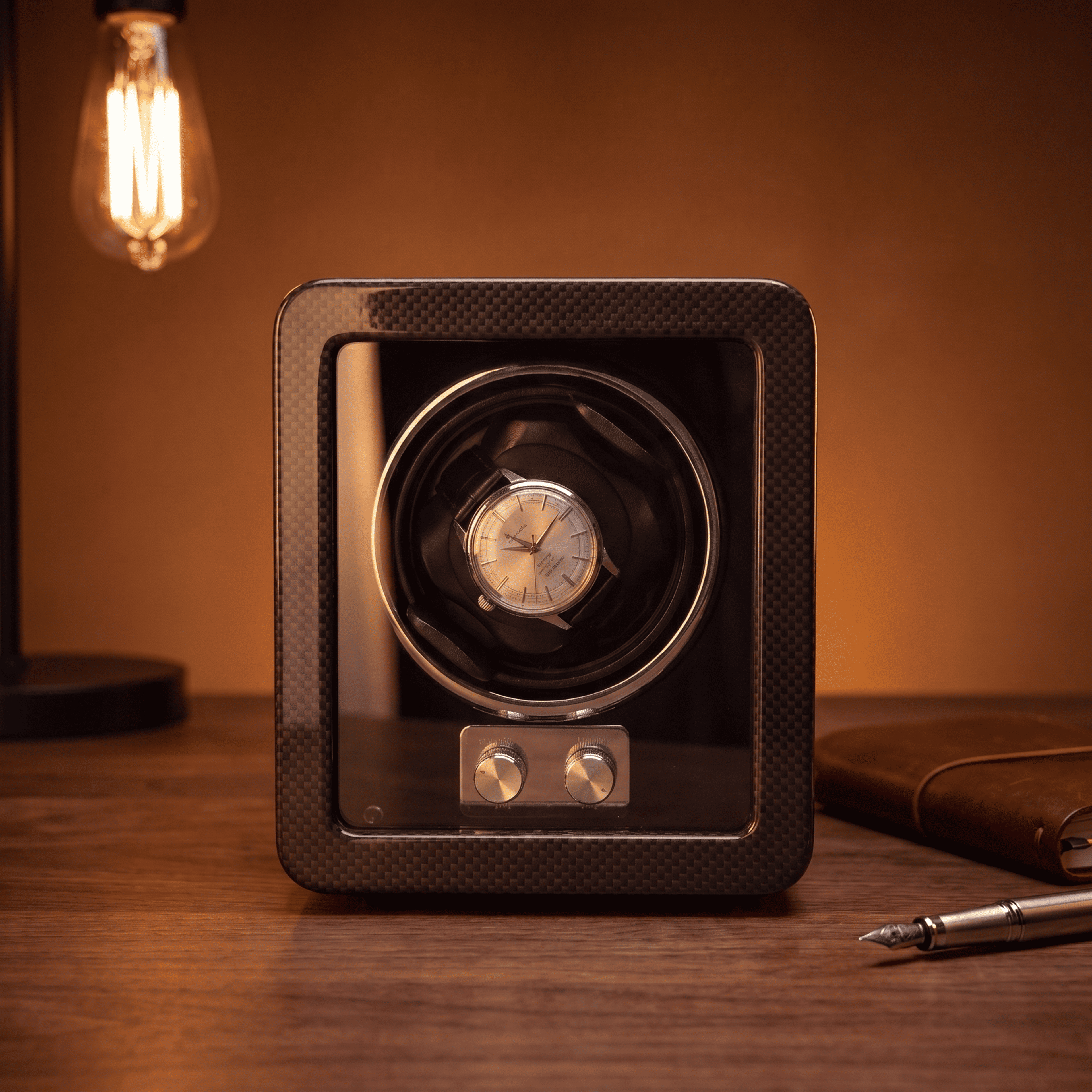 Single Watch Winder Tower with LED