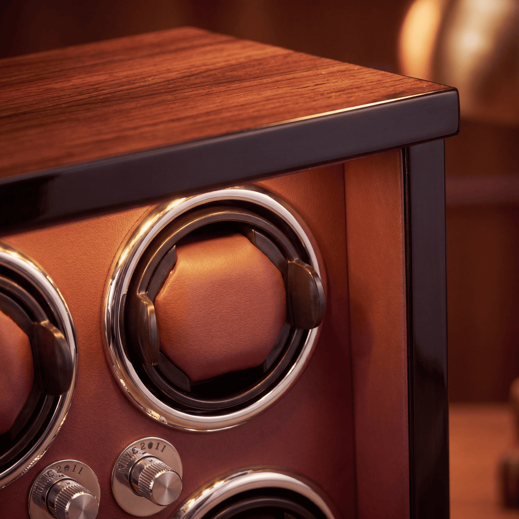 Red Watch Winder for 4 Watches
