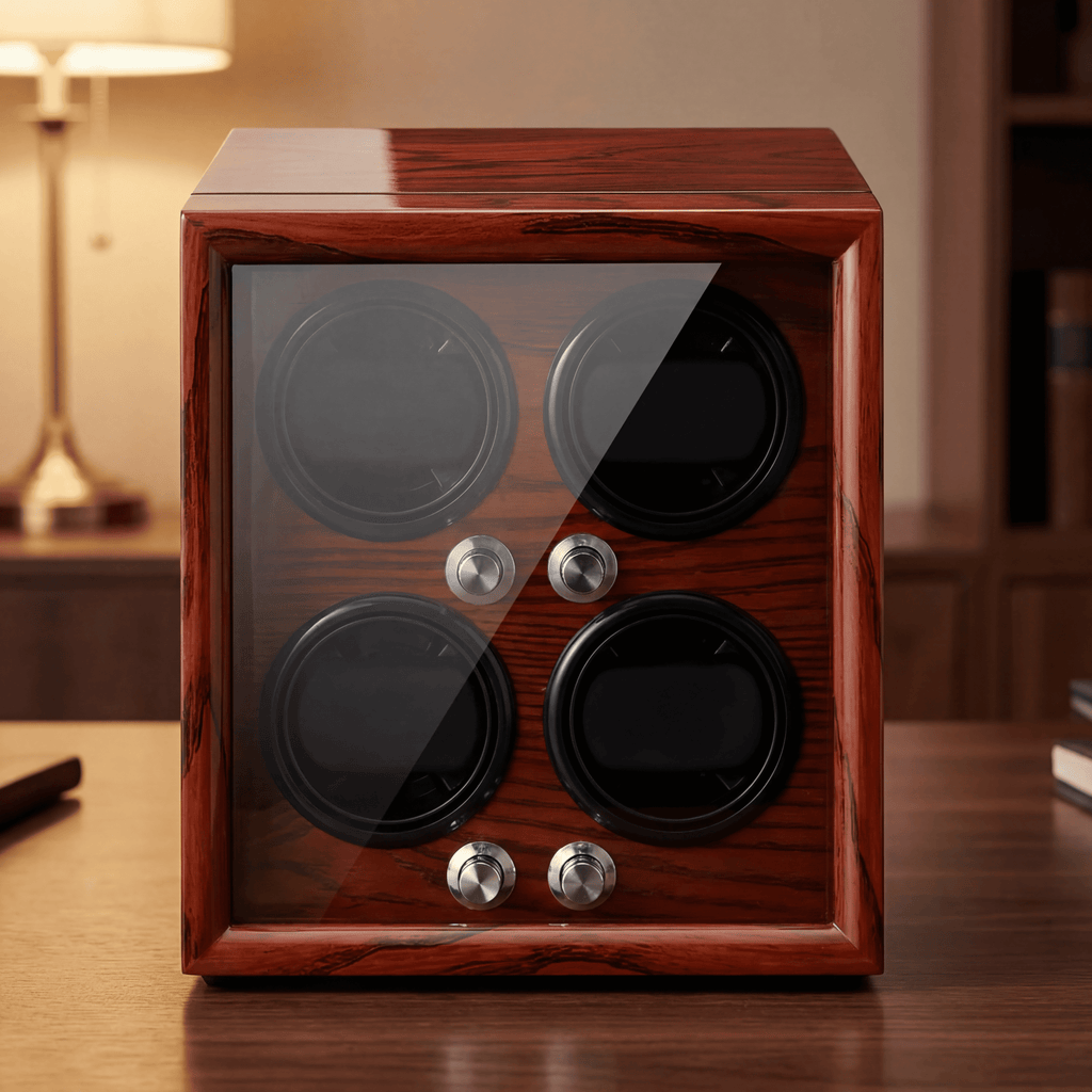 Solid Wood Watch Winder for 4 Watches