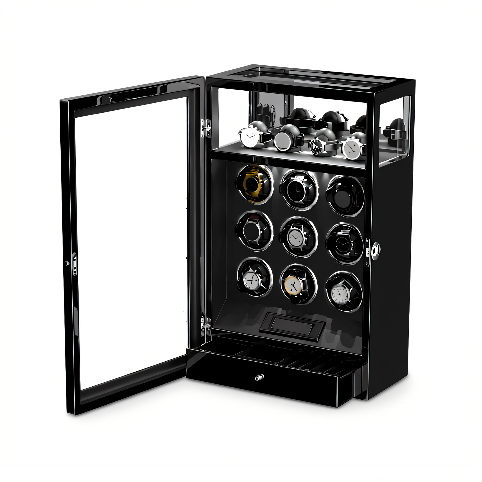 9 Watch Winder Cabinet with Fingerprint Lock