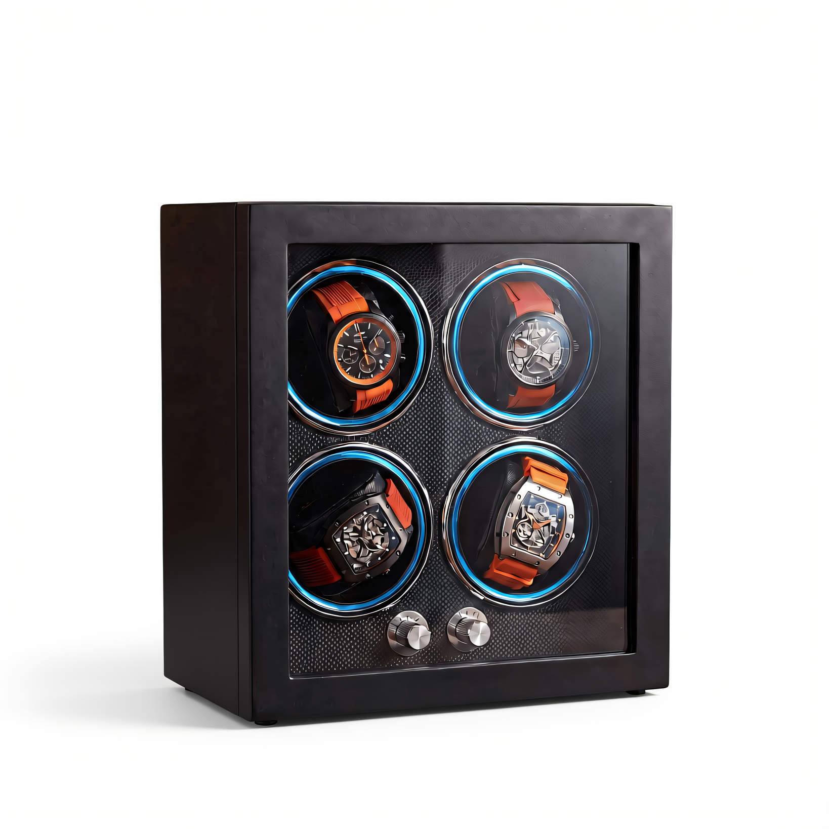 Compact Cube Watch Winder, Black