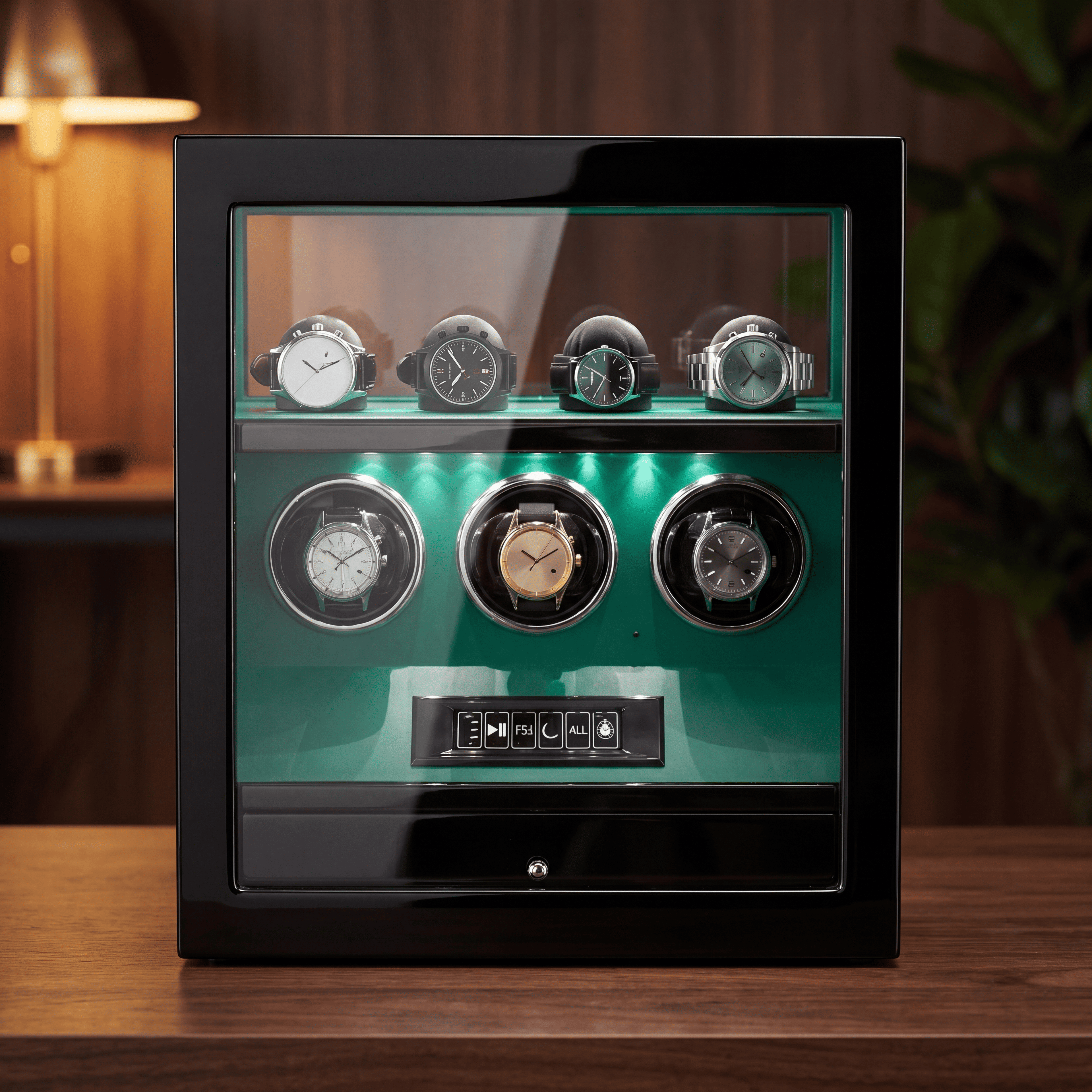 Triple Watch Winder with Fingerprint Lock