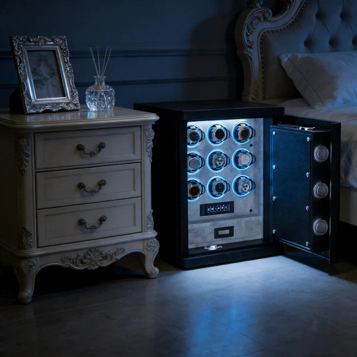 Watch Winder Safe for 9 Watches