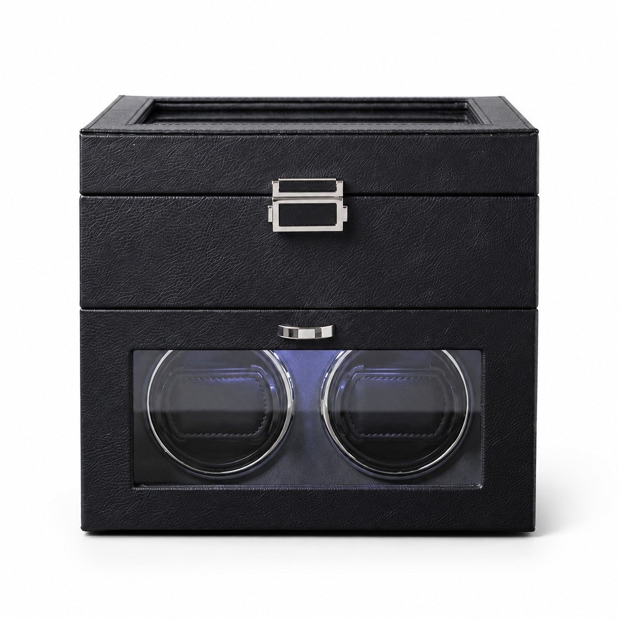 Black Watch Winder Box for 10 Watches, view 4