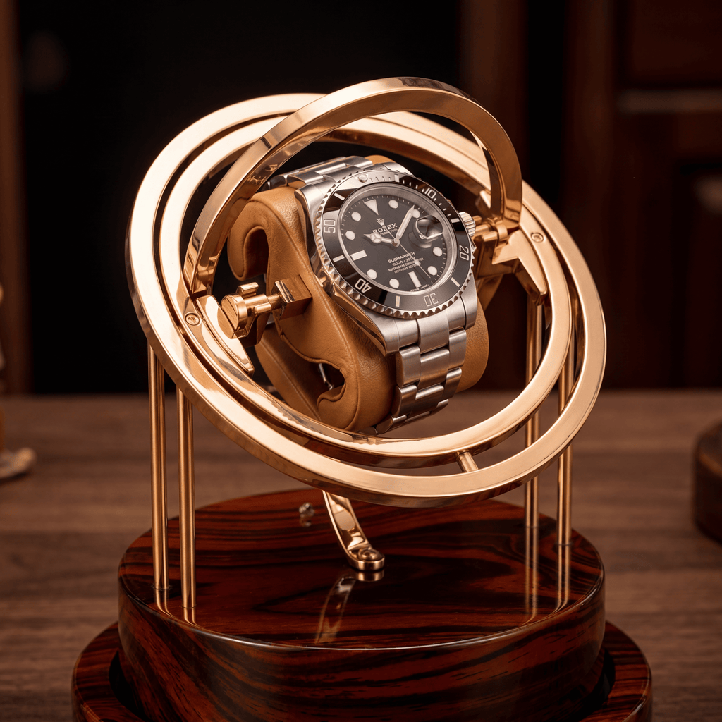 Wood Gyroscopic Watch Winder