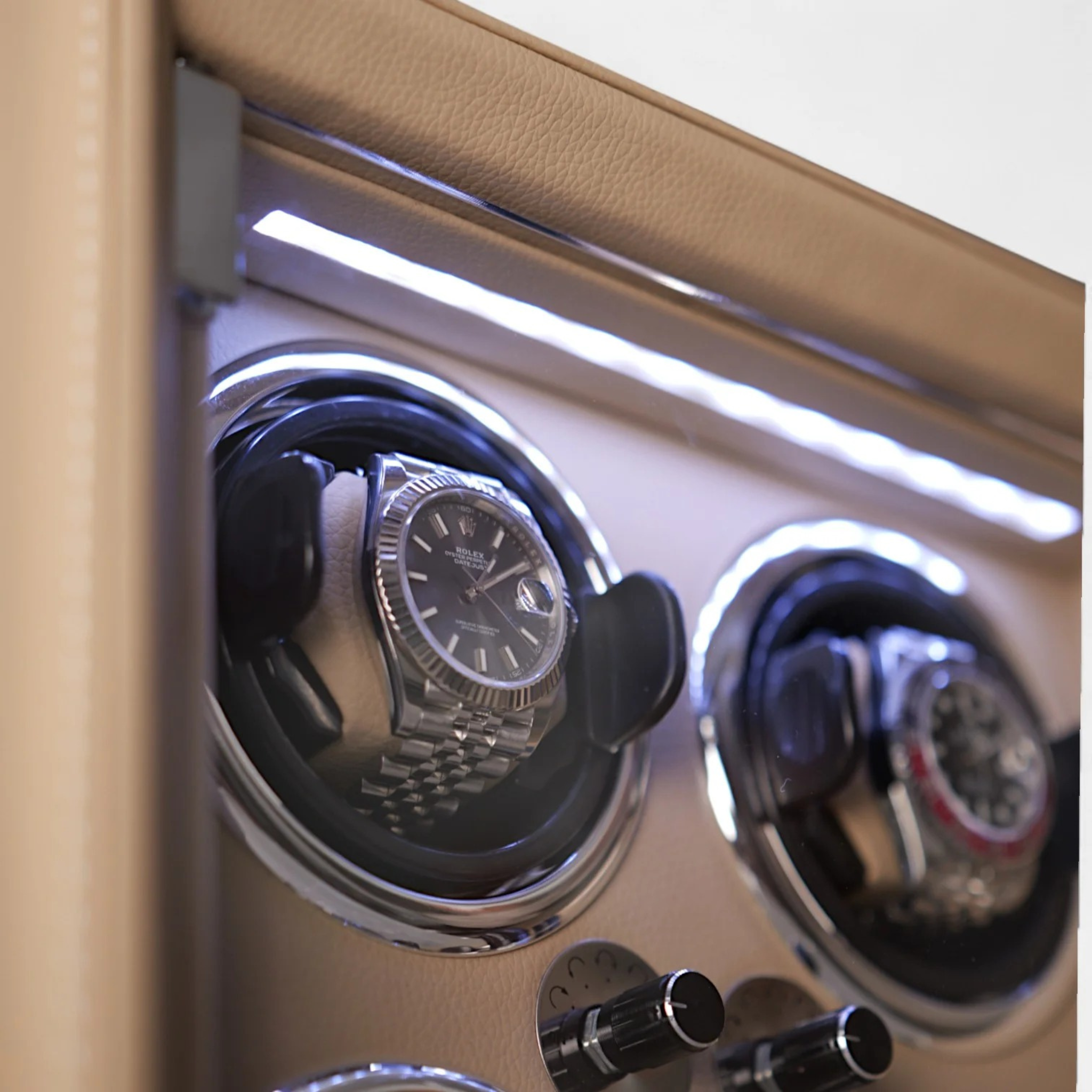 6 Watch Winder Box, Cream