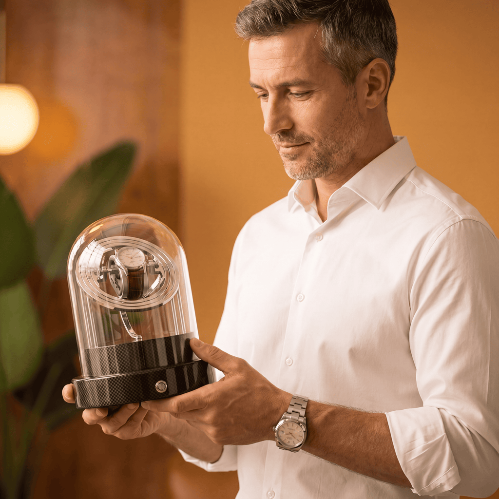 Carbon Fiber Gyroscopic Watch Winder