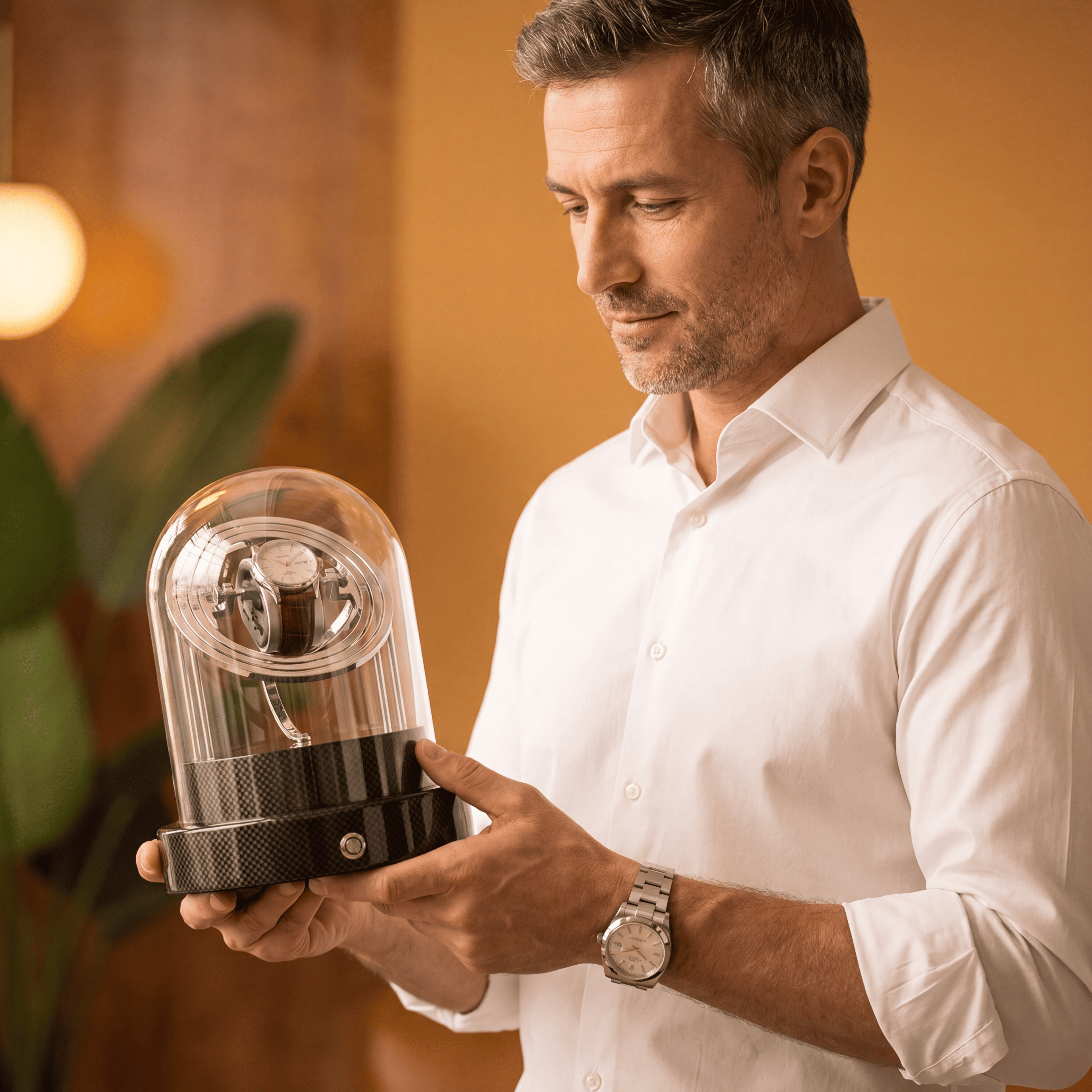 Carbon Fiber Gyroscopic Watch Winder