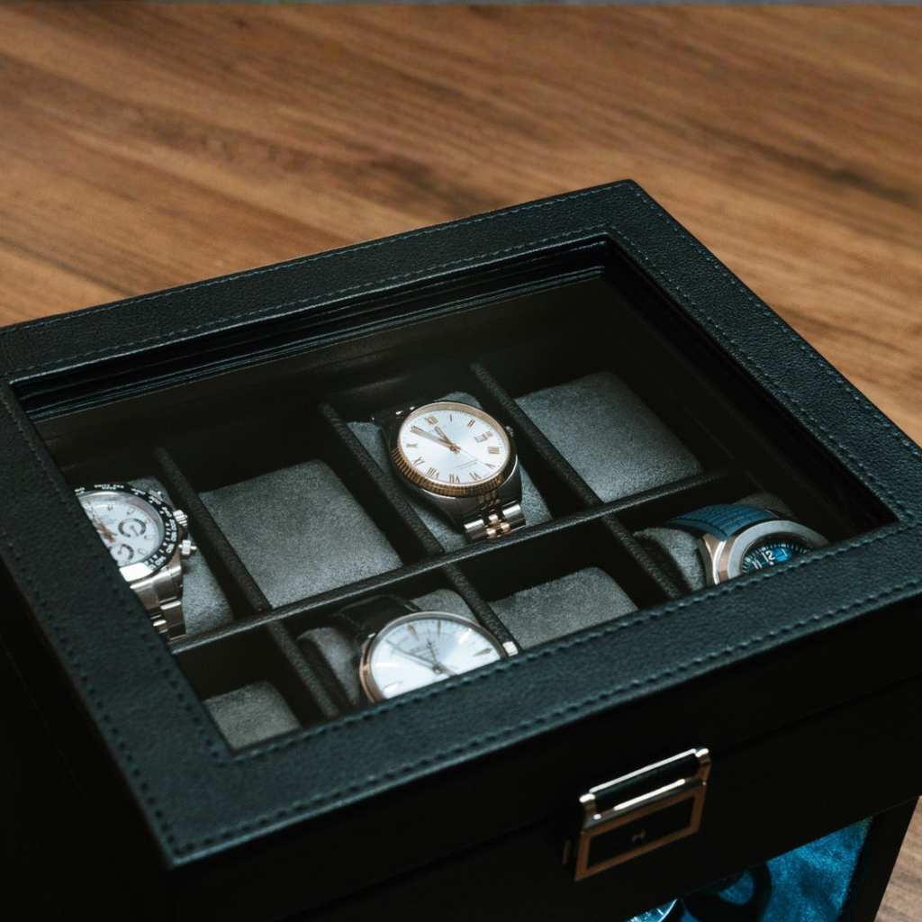 Black Watch Winder Box for 10 Watches, view 5