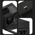 Double Watch Winder with Jewelry Box, Red