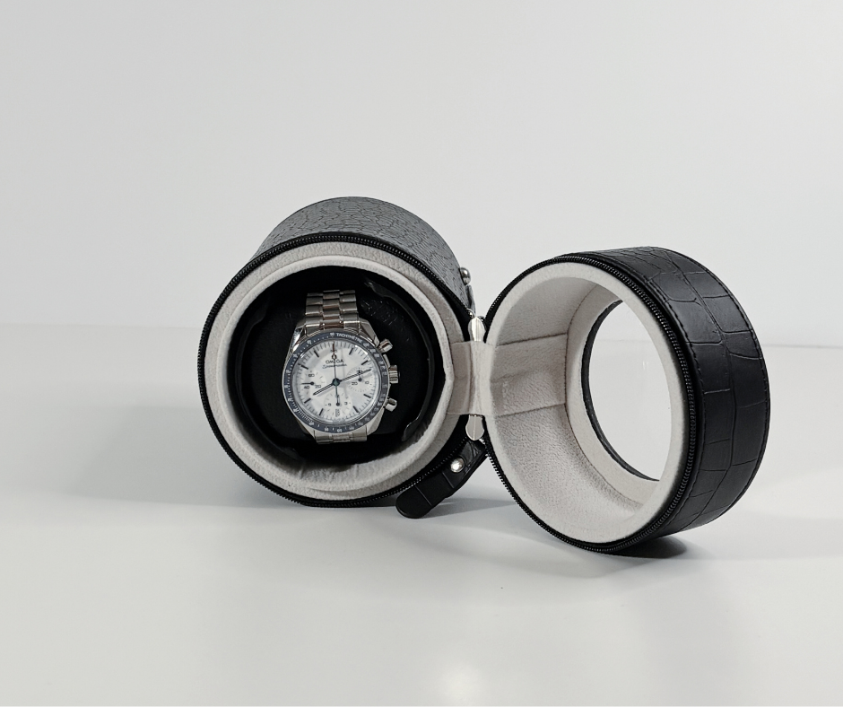 Portable Travel Watch Winder, Leather