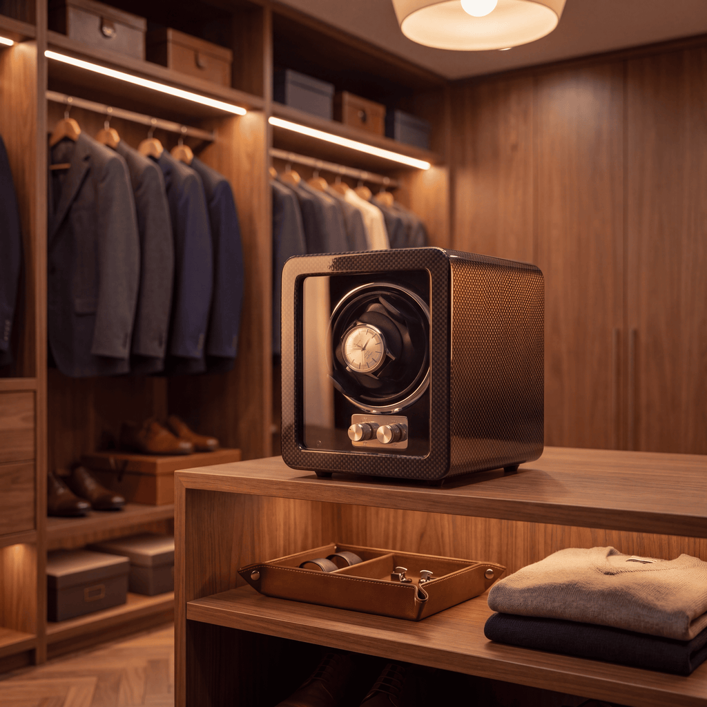 Single Watch Winder Tower with LED