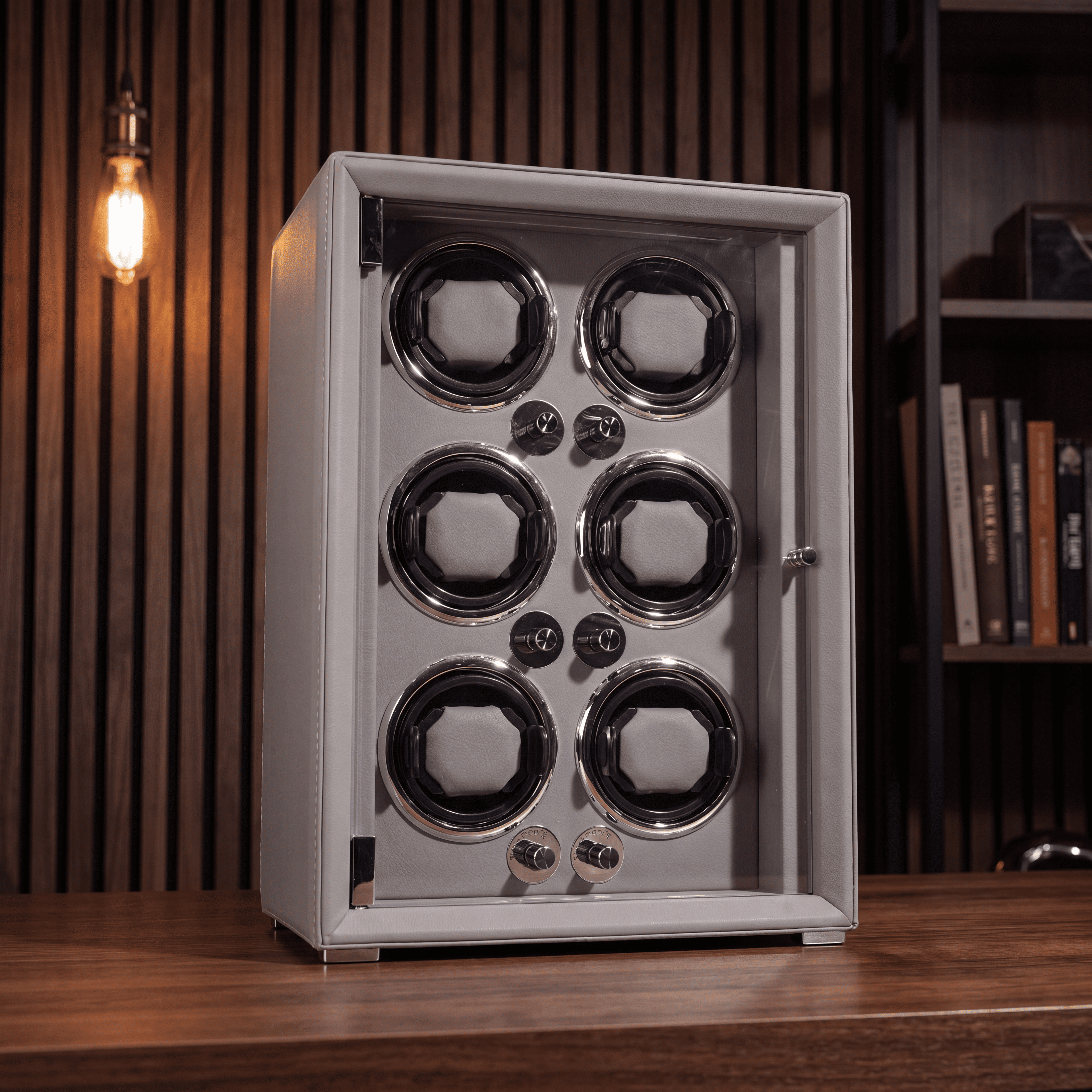 6 Watch Winder Box, Cream