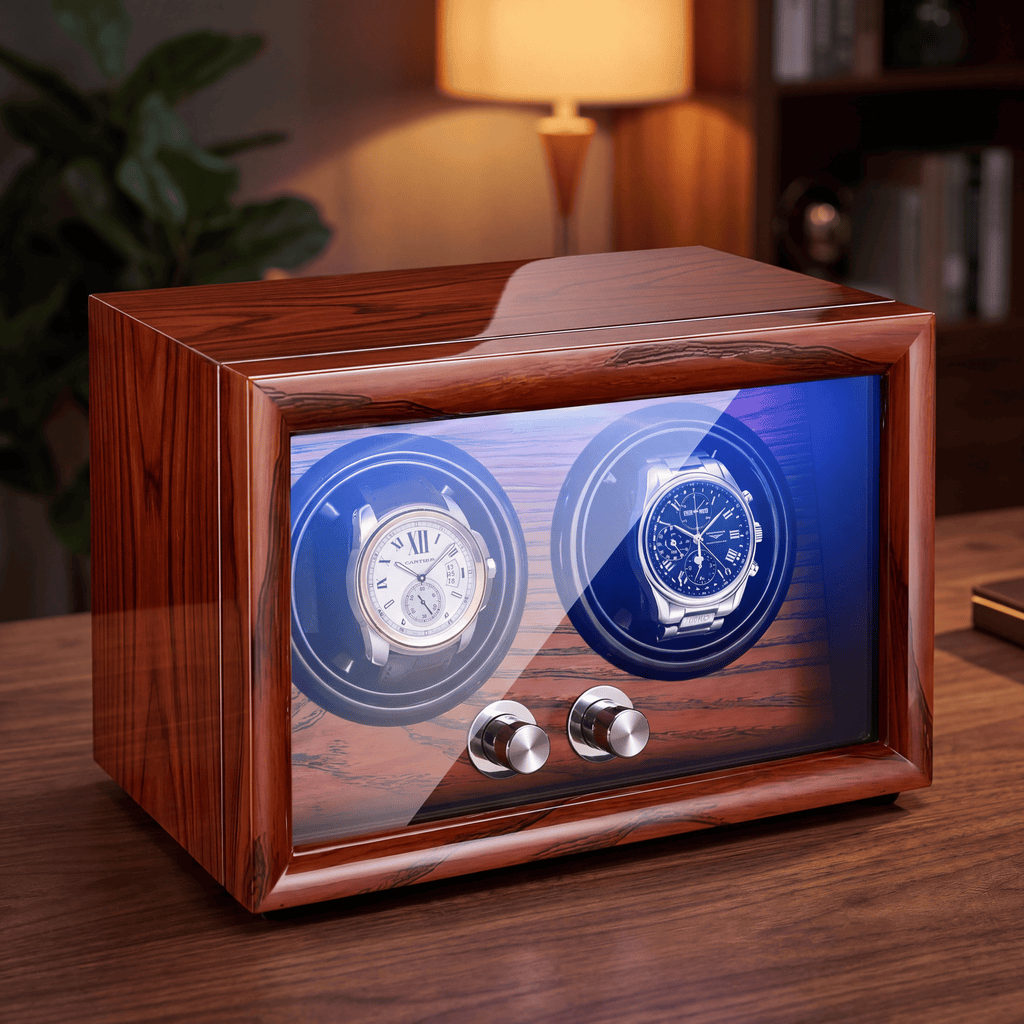 Solid Wood Double Watch Winder