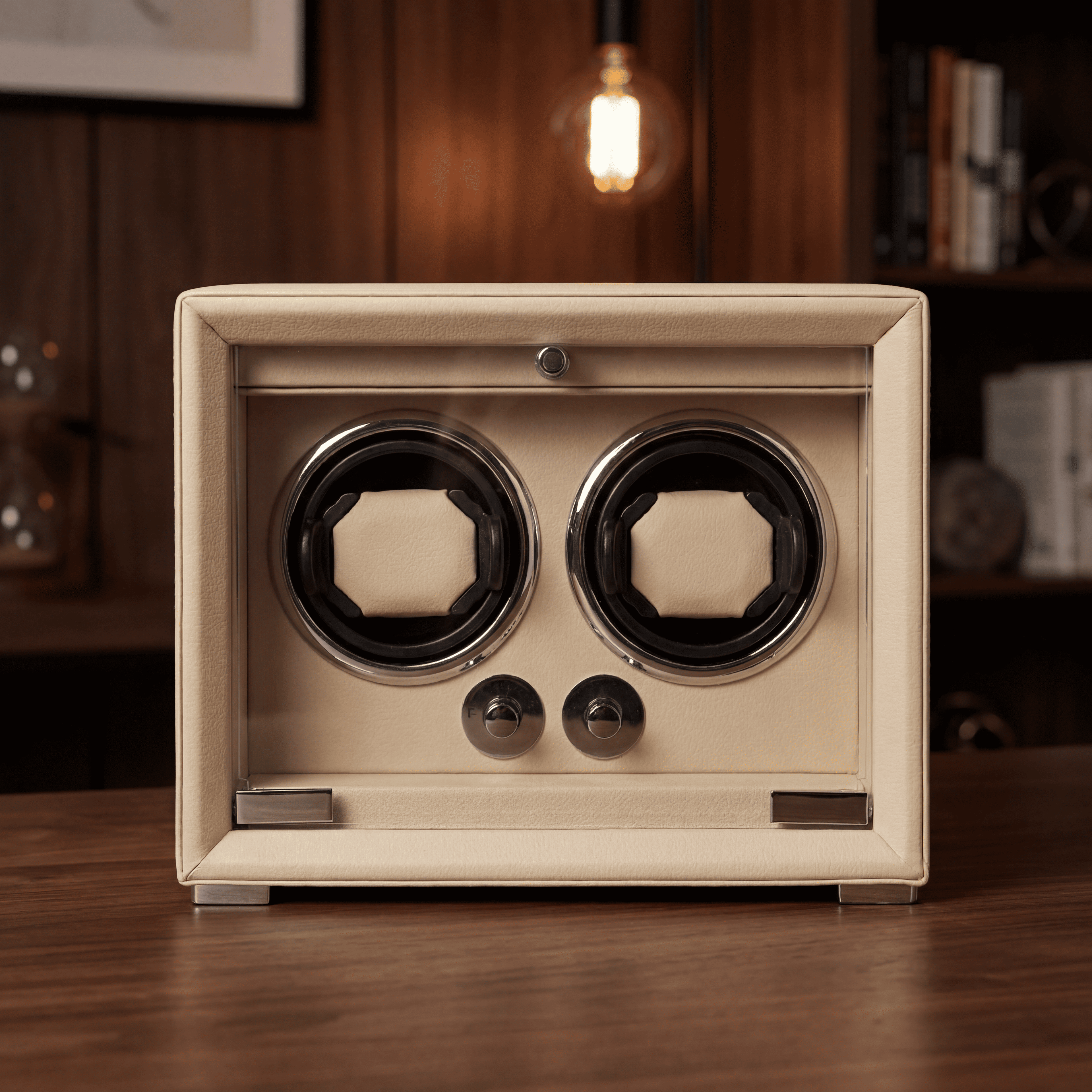 Double Watch Winder, Anthracite Leather
