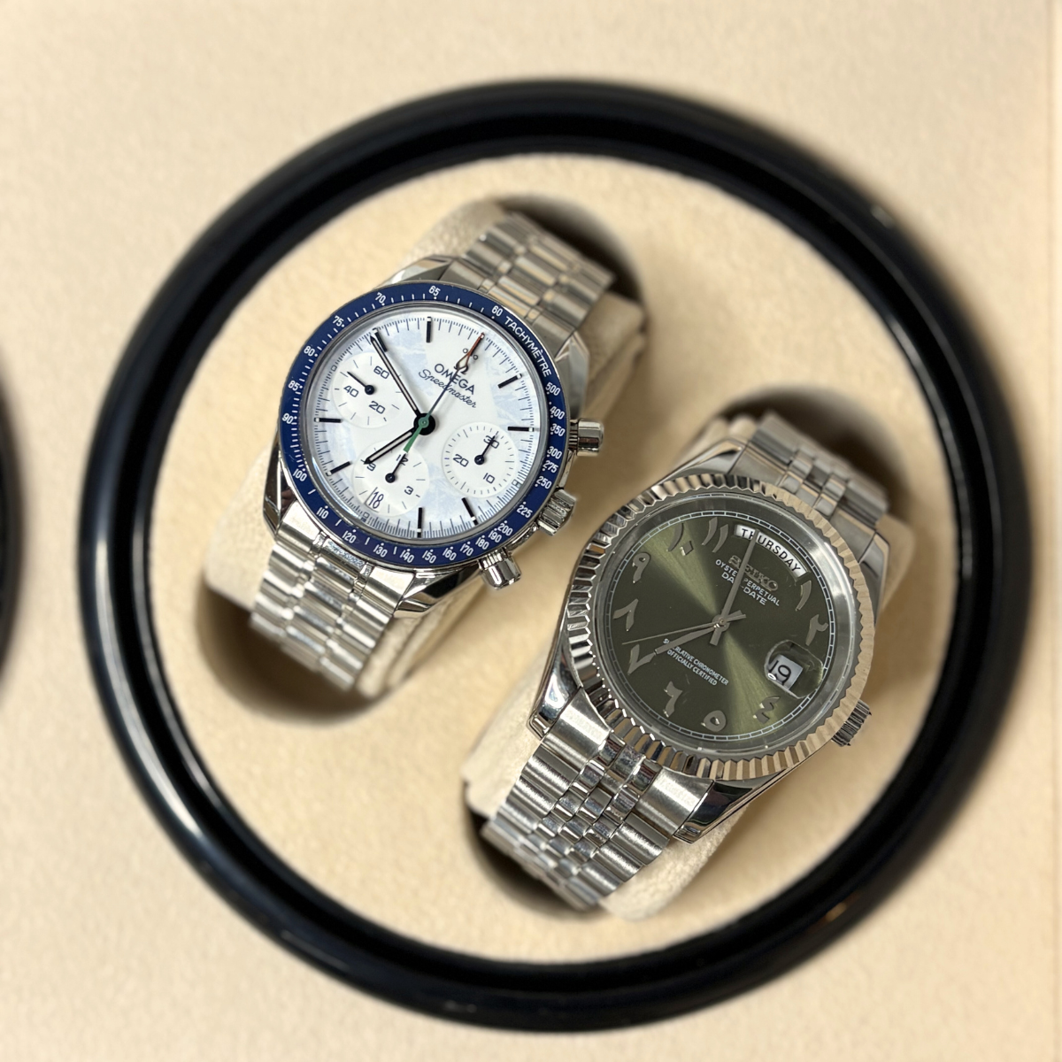 Quad Watch Winder with Storage for 10 Watches