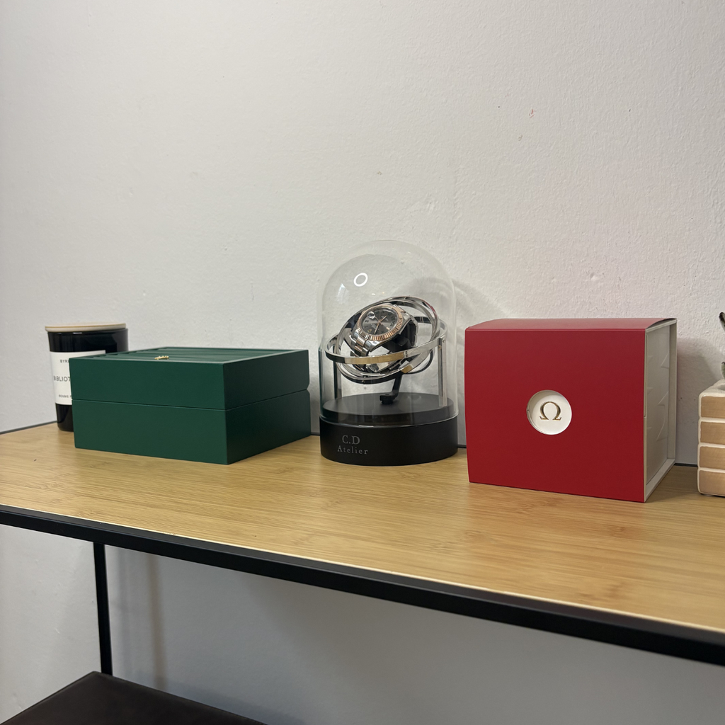 Gyroscopic Orbit Watch Winder, Silver