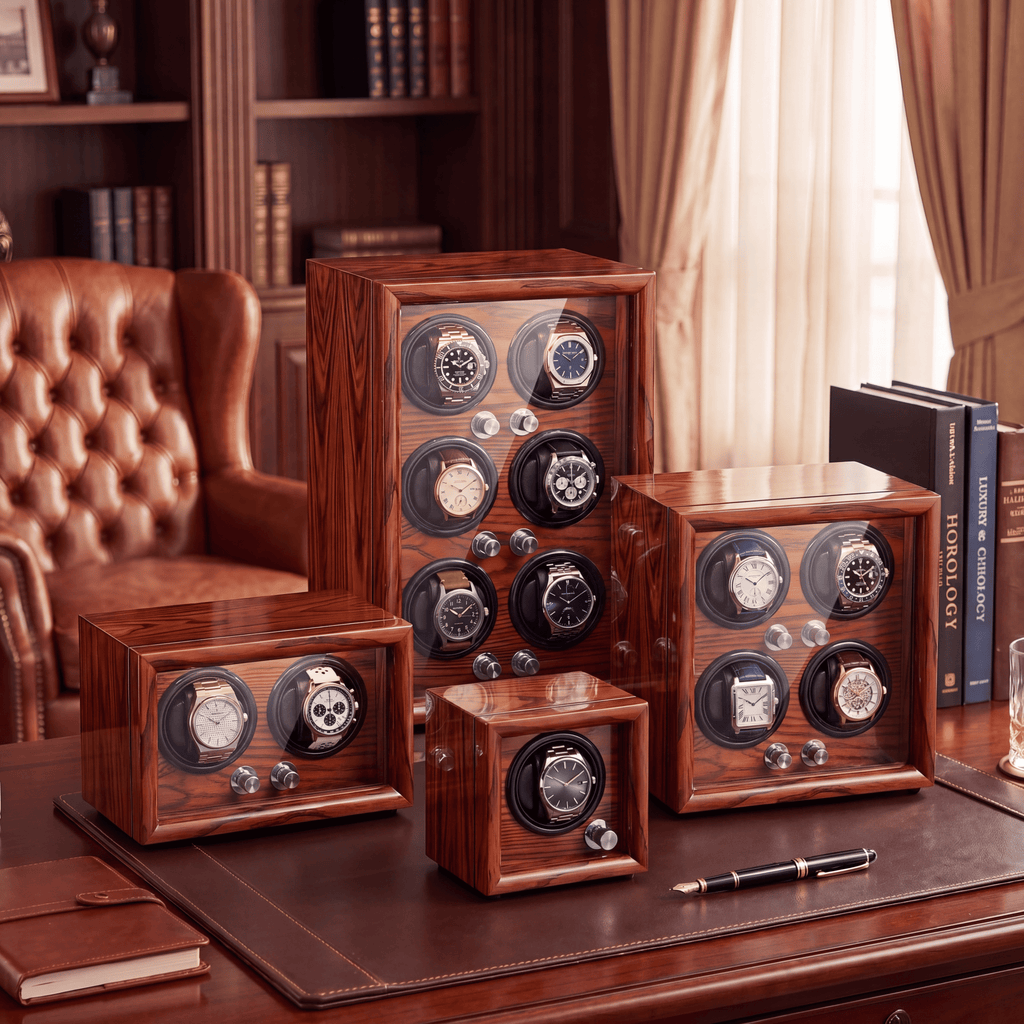 Solid Wood Watch Winder for 4 Watches