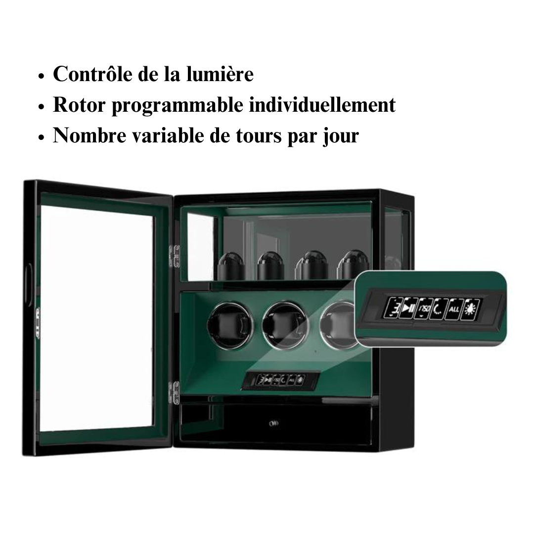 Triple Watch Winder with Fingerprint Lock