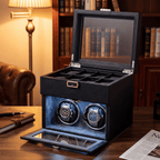 Black Watch Winder Box for 10 Watches, view 8