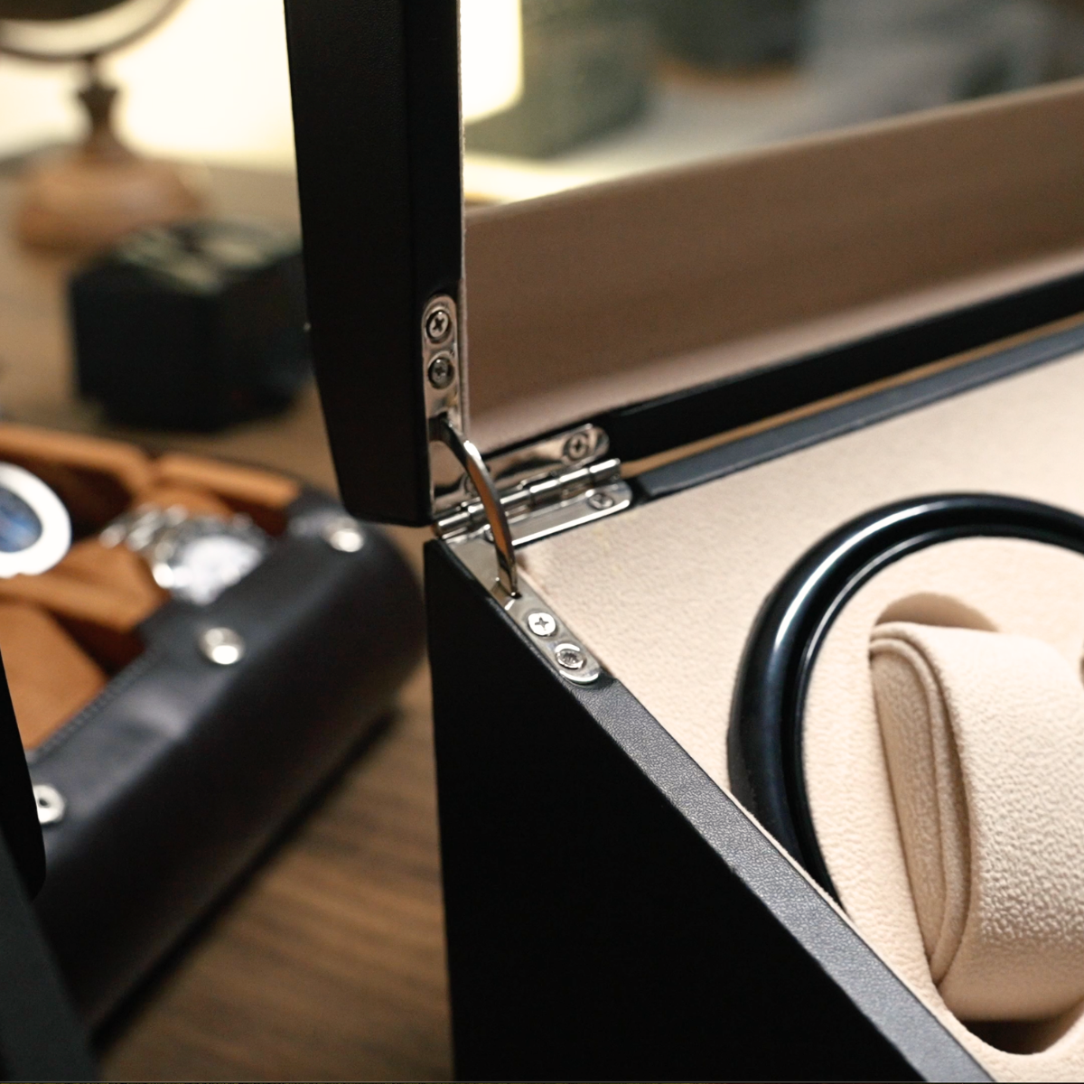 Quad Watch Winder with Storage for 10 Watches
