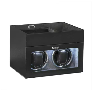 Double Watch Winder with Jewelry Box, Red