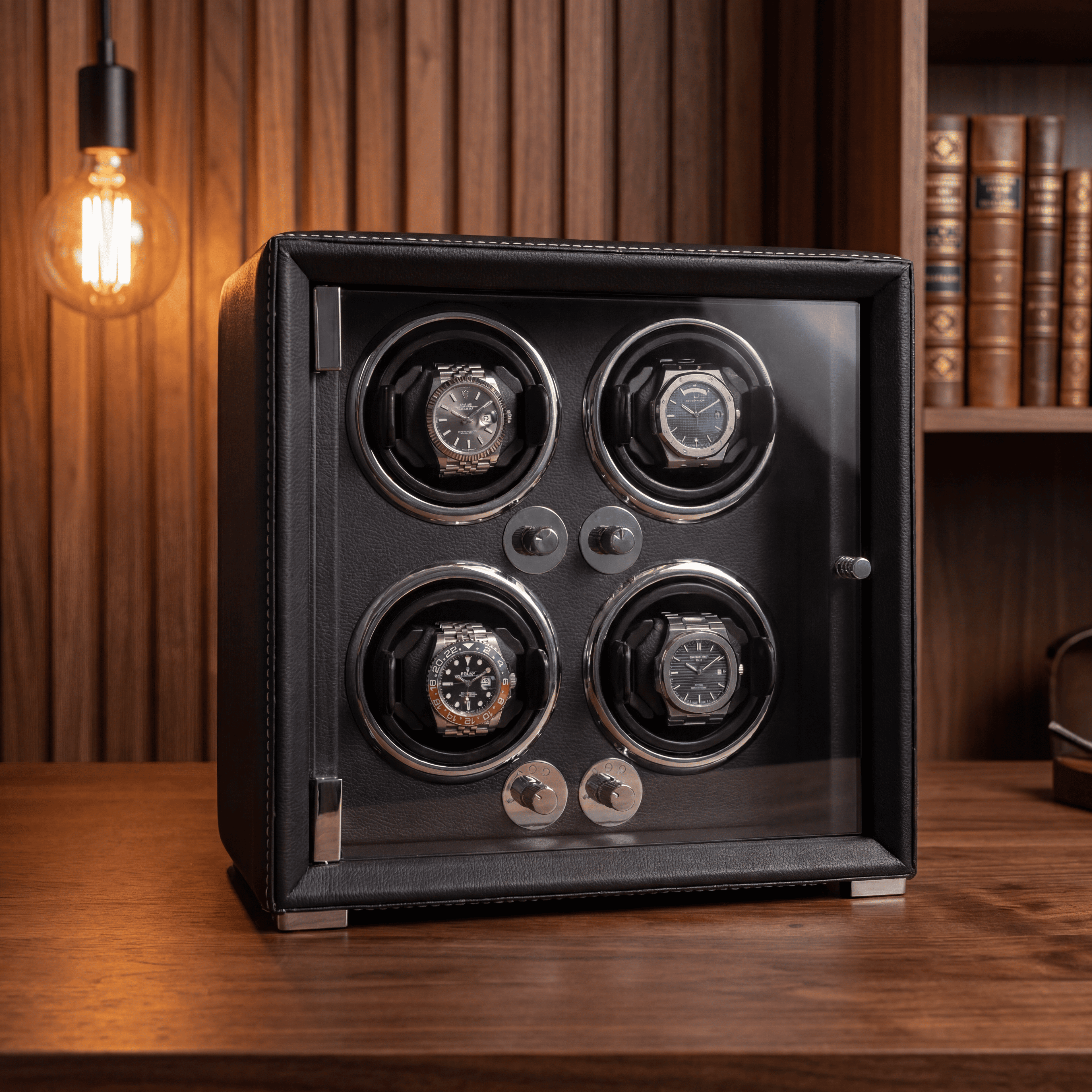 4 Watch Winder Box, Grey