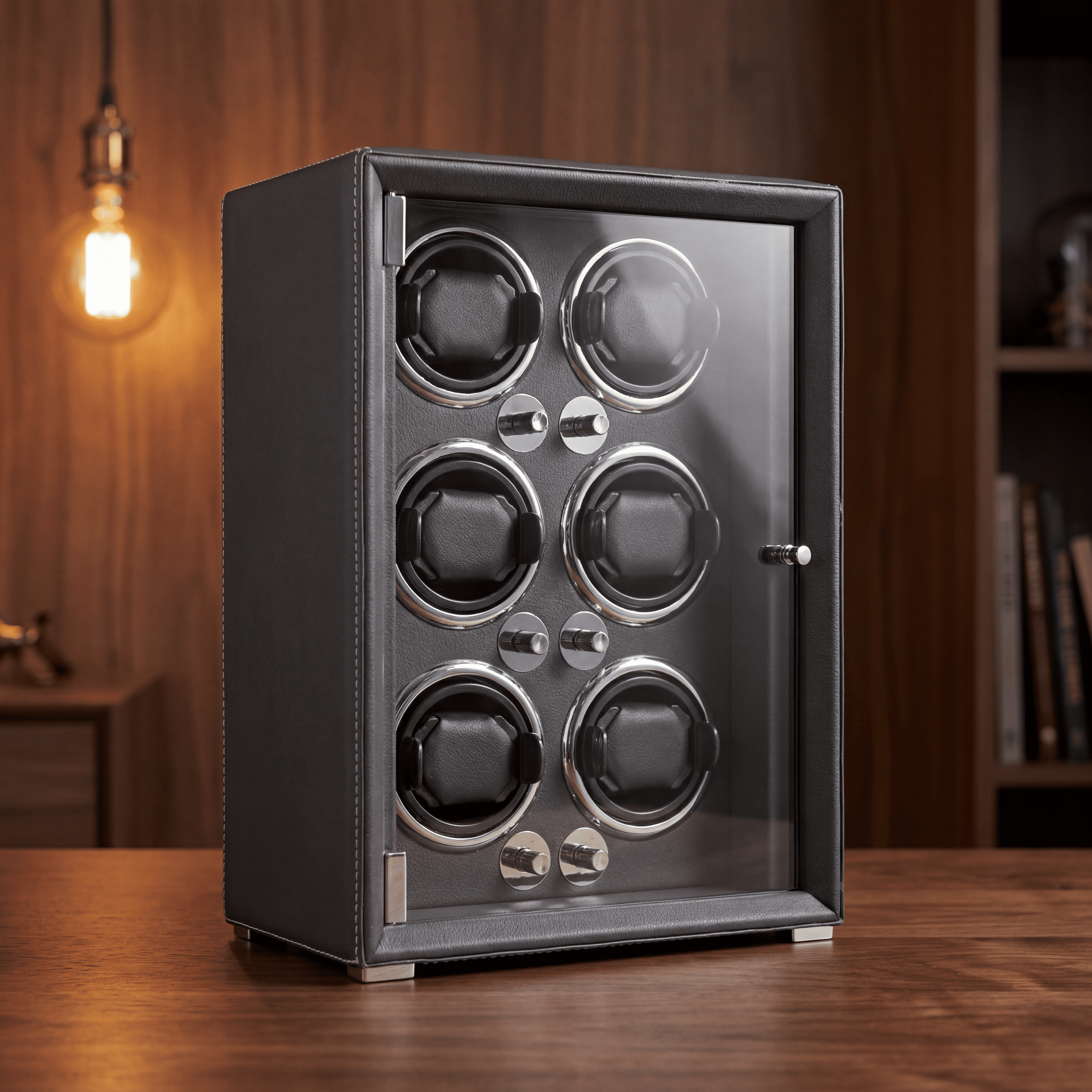 6 Watch Winder Box, Cream