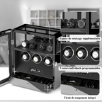 3 Watch Winder Box, Piano Black, view 4