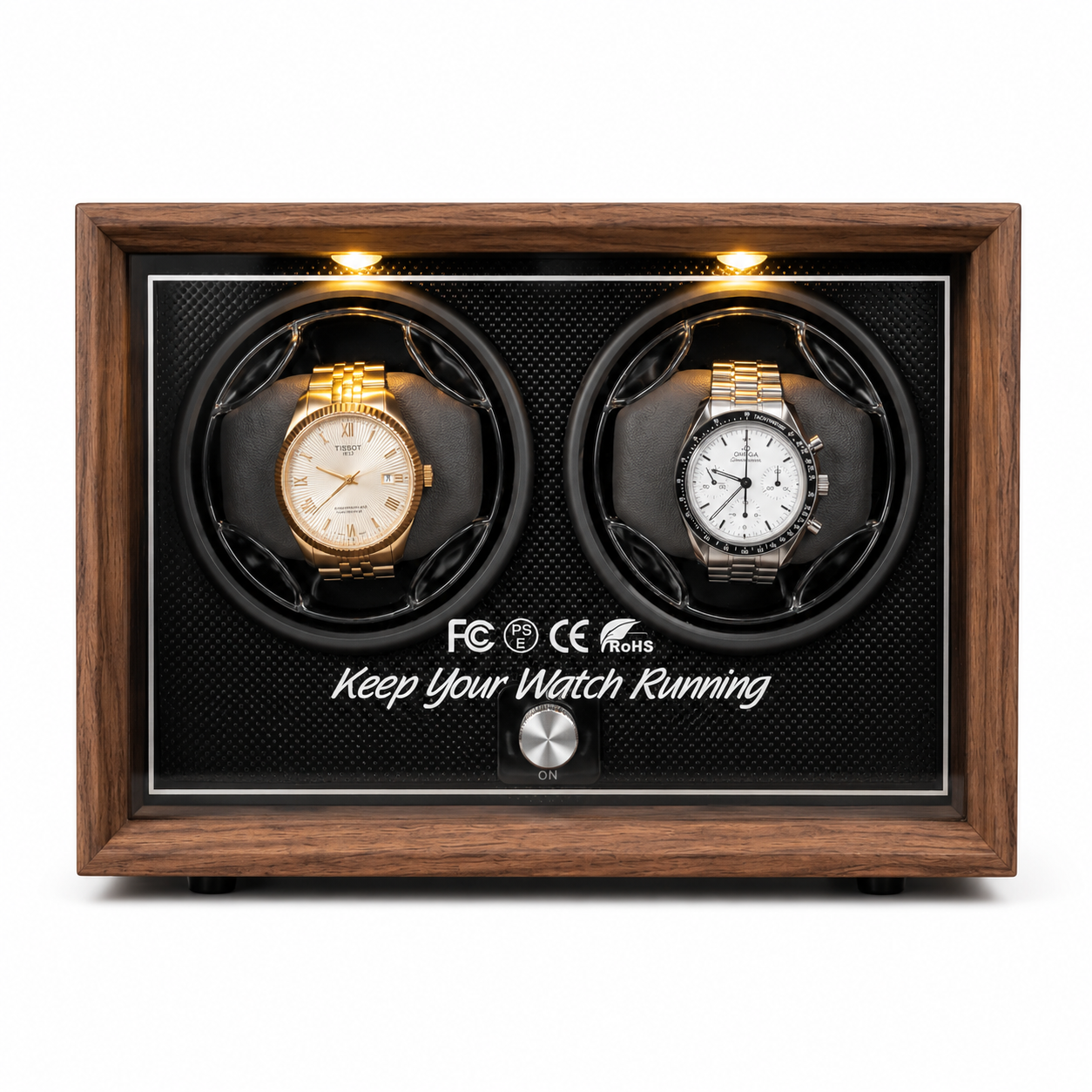 Double Watch Winder with LED Lighting