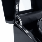 Double Watch Winder, Wood and Glass