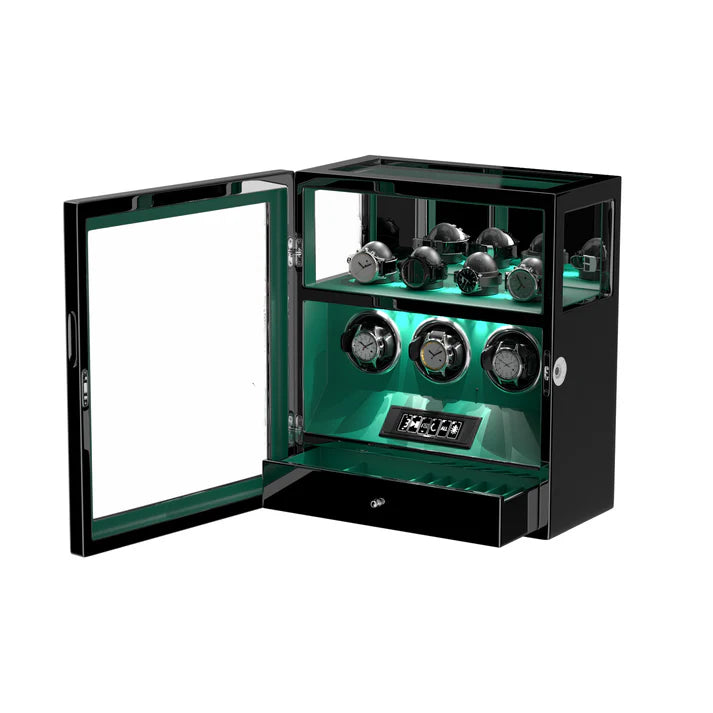 Triple Watch Winder with Fingerprint Lock