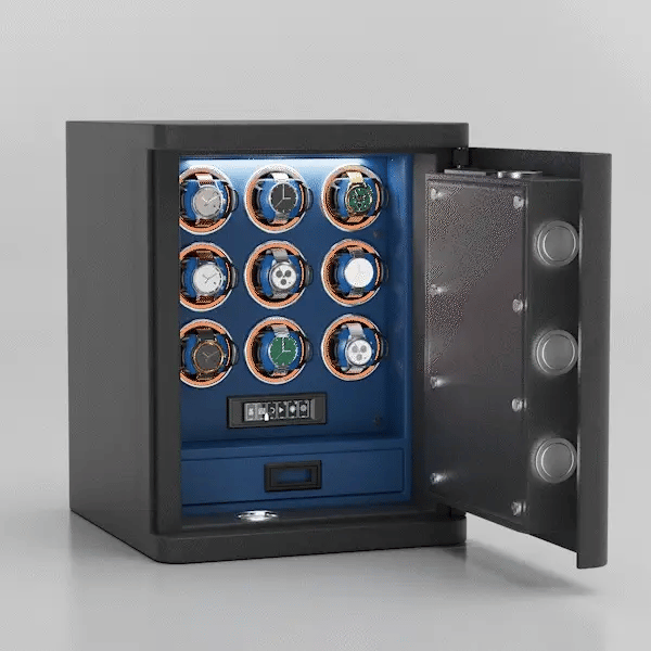 Watch Winder Safe for 9 Watches
