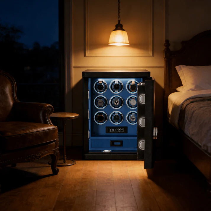 Watch Winder Safe for 9 Watches