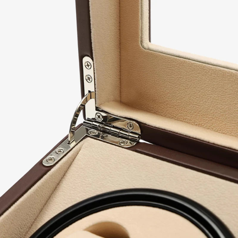 Quad Watch Winder with Storage for 10 Watches